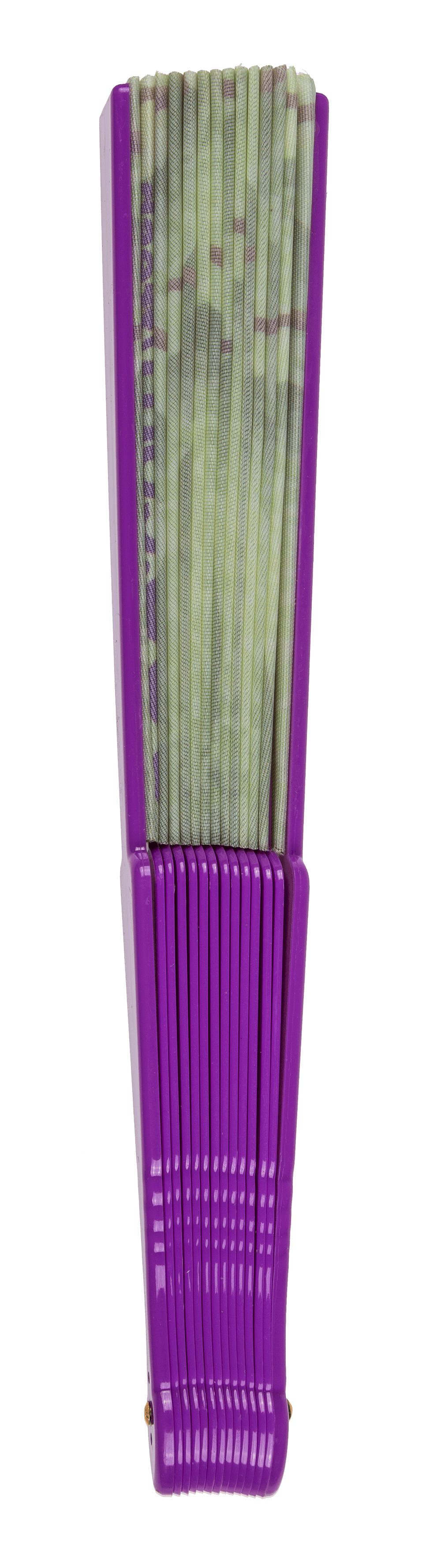 Plastic fan, fruits,