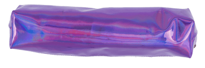 PU bag with zipper, metallic finsih,