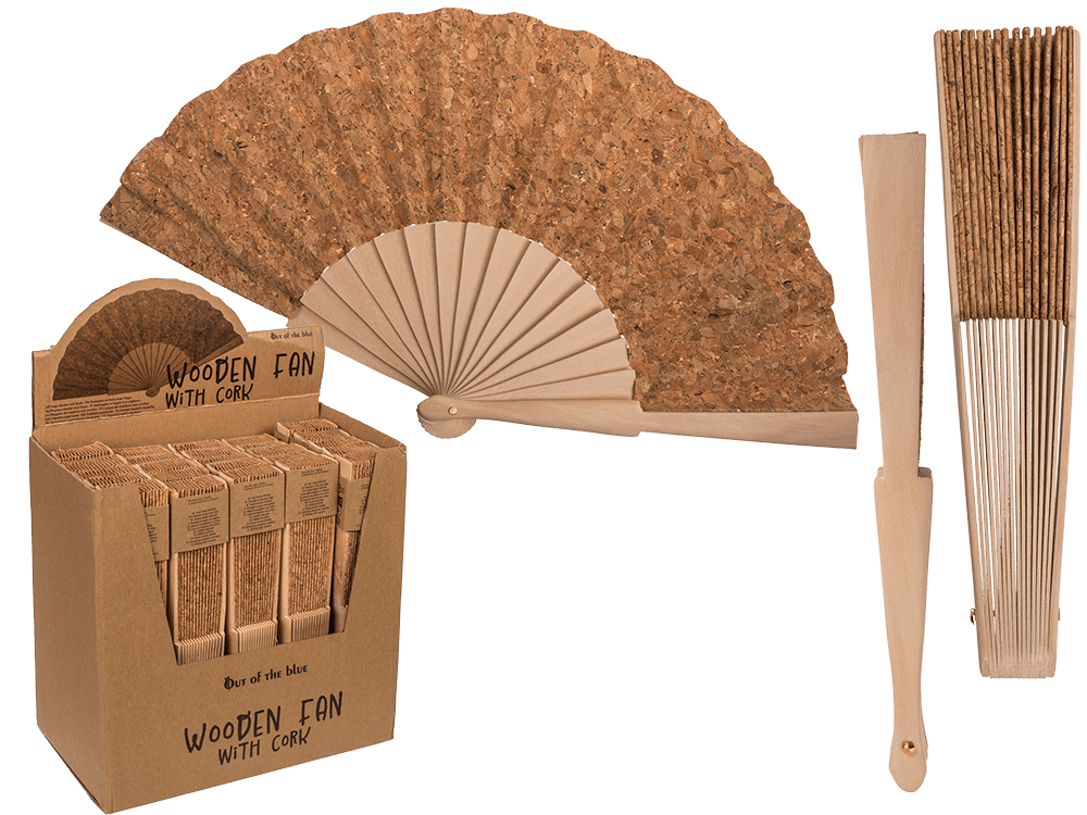 Wooden Fan, cork,