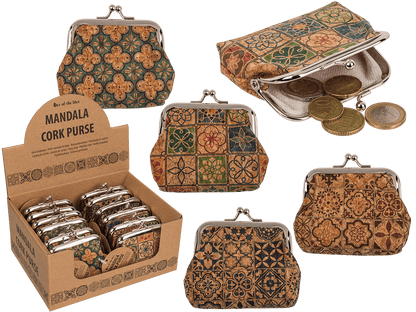 Cork purse, Mandala,