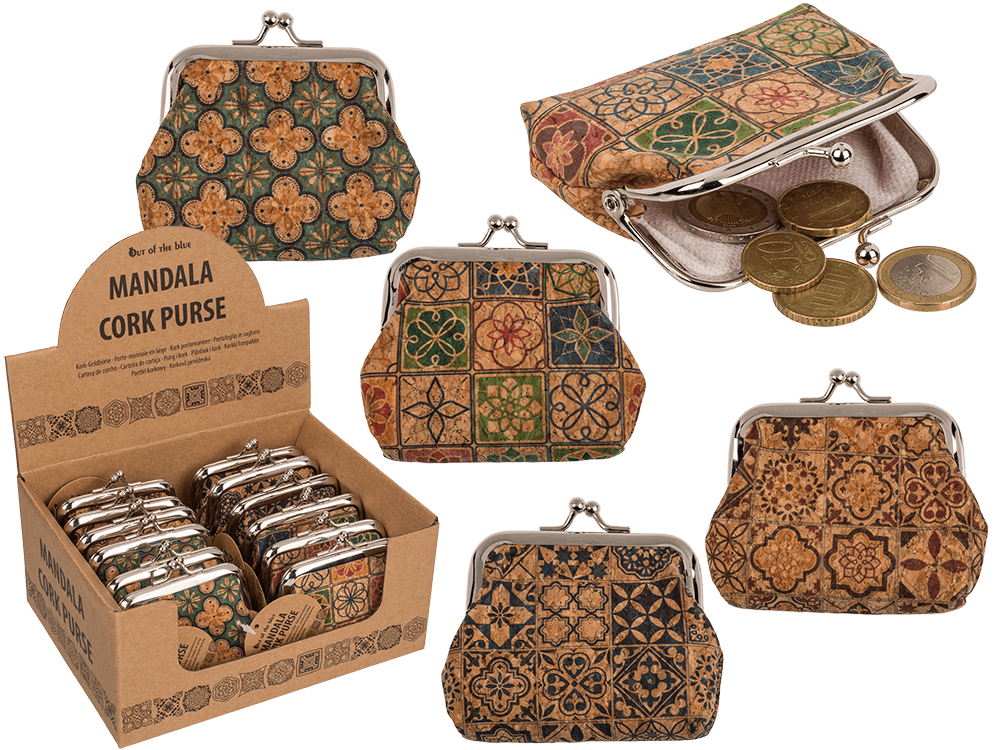 Cork purse, Mandala,