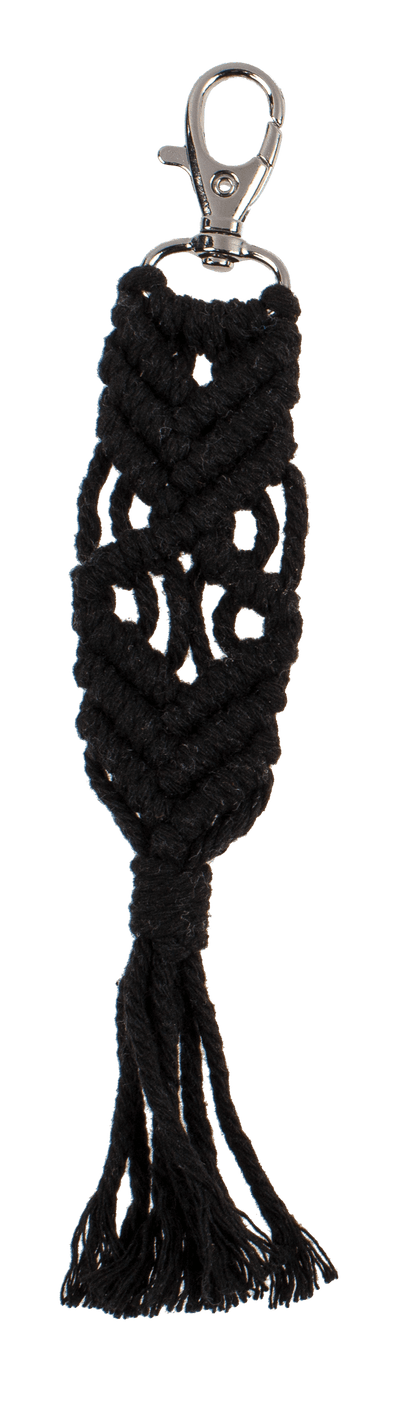 Metal key chain, Makramee style,