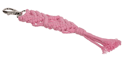 Metal key chain, Makramee style,