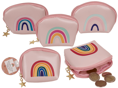 Purse, rainbow, ca. 12 x 8 x 4 cm,