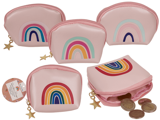 Purse, rainbow, ca. 12 x 8 x 4 cm,