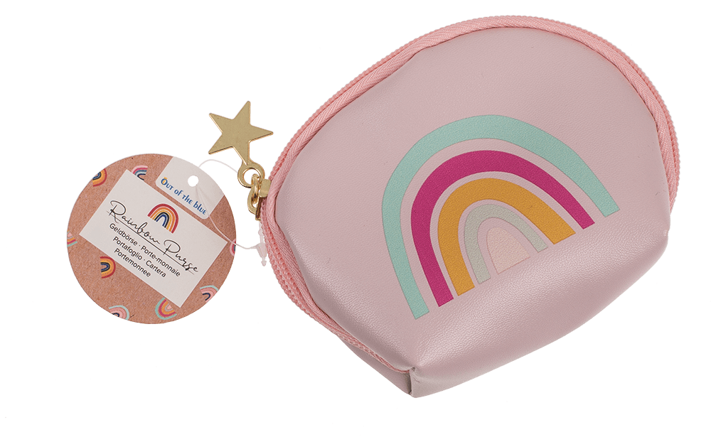 Purse, rainbow, ca. 12 x 8 x 4 cm,