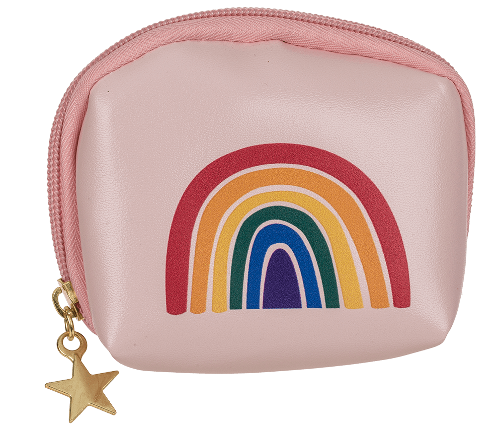 Purse, rainbow, ca. 12 x 8 x 4 cm,