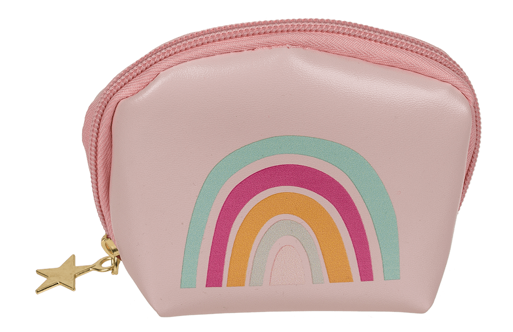Purse, rainbow, ca. 12 x 8 x 4 cm,