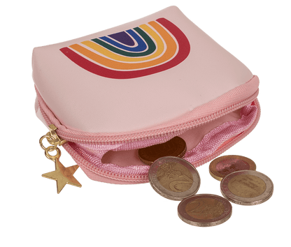 Purse, rainbow, ca. 12 x 8 x 4 cm,