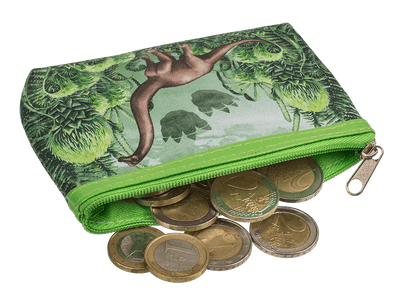 Purse, dinsaour, ca. 13 x 9 cm,