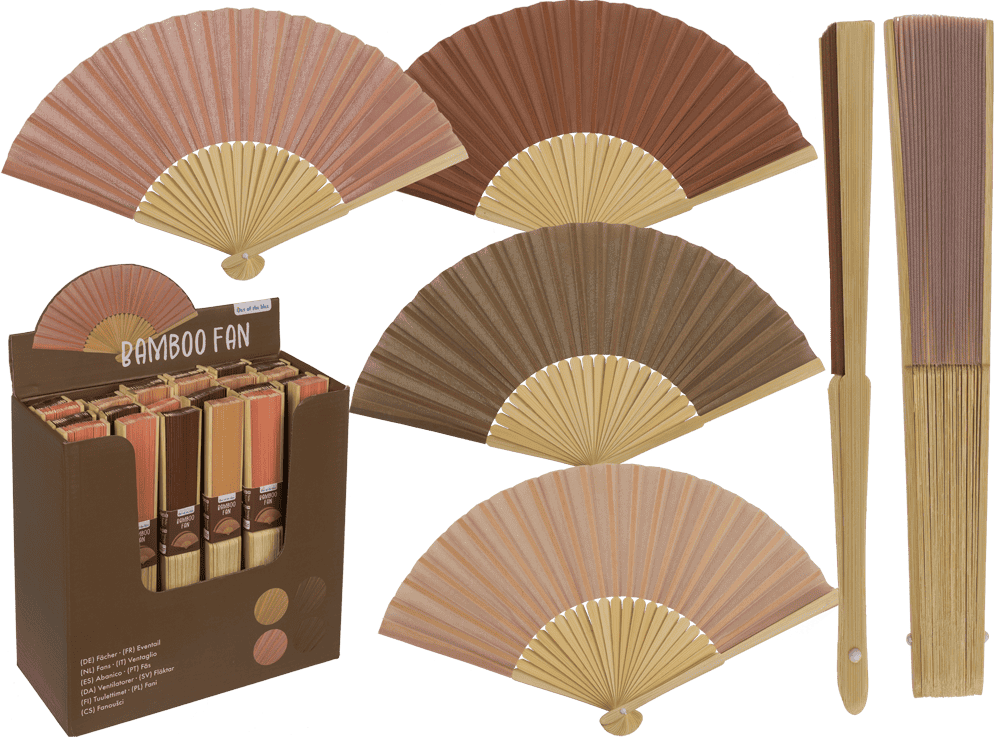 Fan, Natural, 21 cm, bamboo,