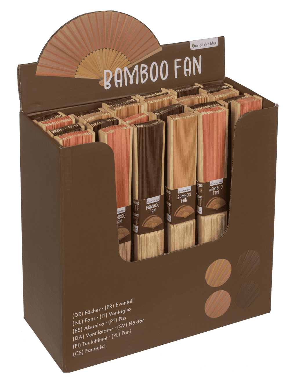 Fan, Natural, 21 cm, bamboo,