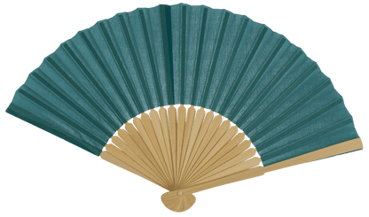 Fan, Summer mix, 21 cm, bamboo,