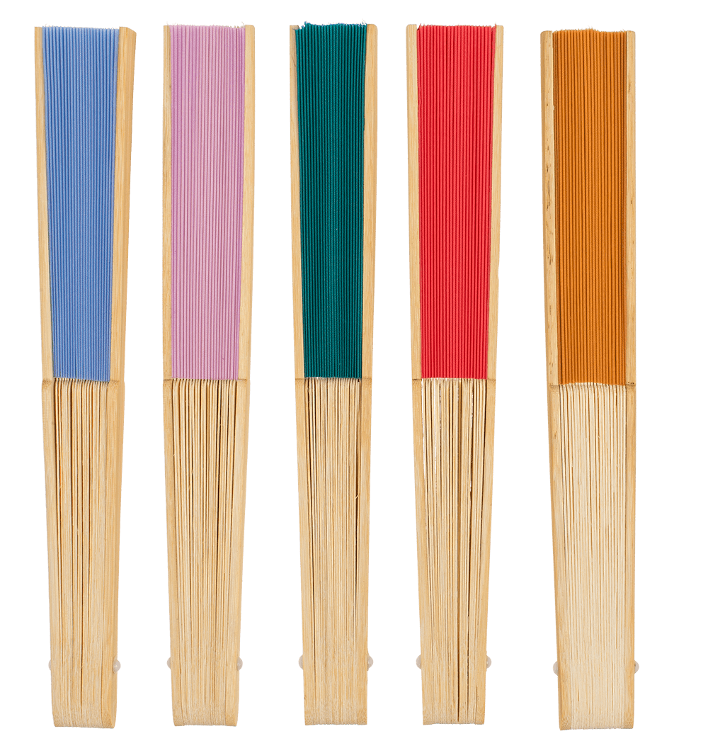 Fan, Summer mix, 21 cm, bamboo,
