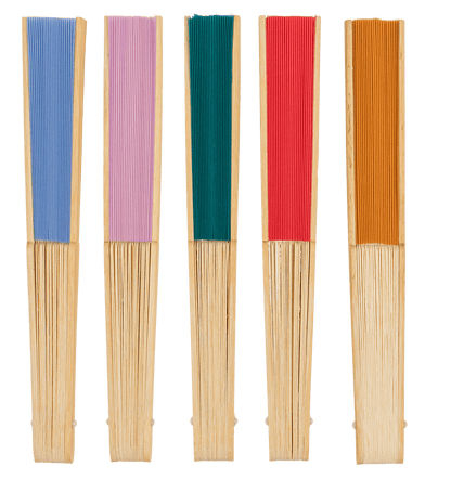 Fan, Summer mix, 21 cm, bamboo,