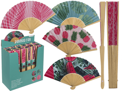 Fan, Tropical, 21 cm, bamboo,