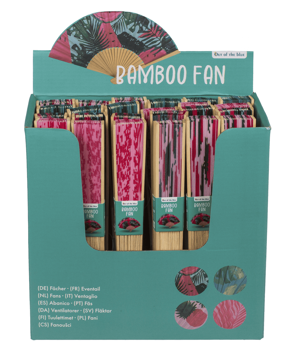 Fan, Tropical, 21 cm, bamboo,