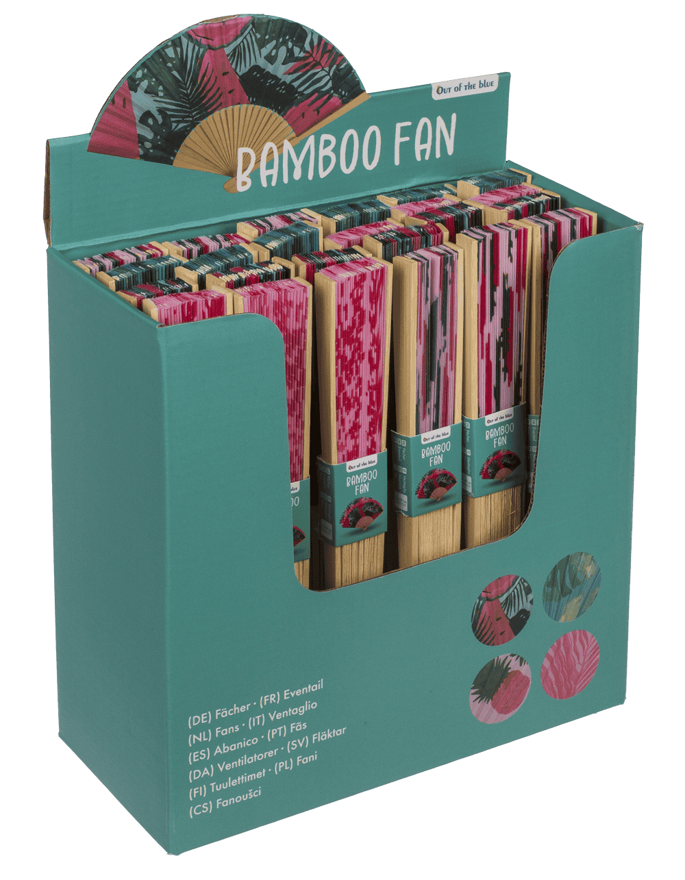 Fan, Tropical, 21 cm, bamboo,