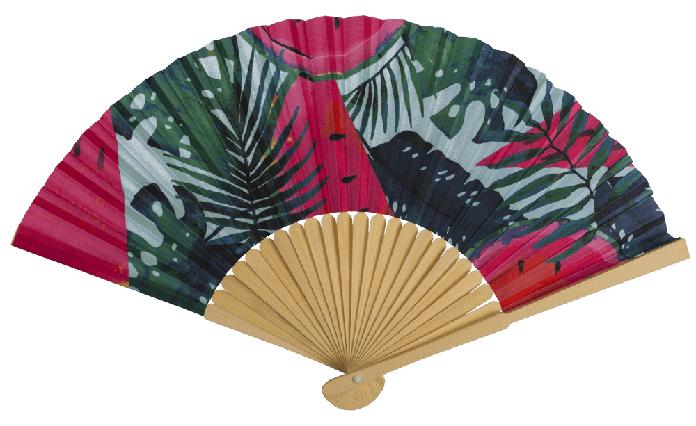 Fan, Tropical, 21 cm, bamboo,