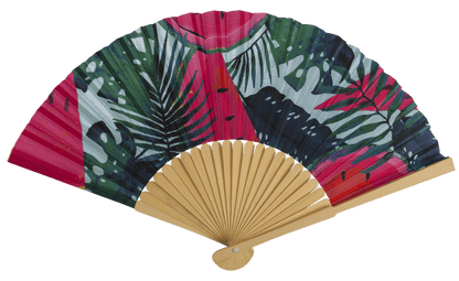 Fan, Tropical, 21 cm, bamboo,