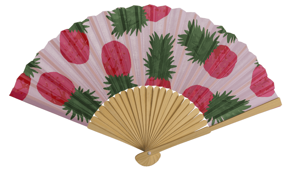 Fan, Tropical, 21 cm, bamboo,