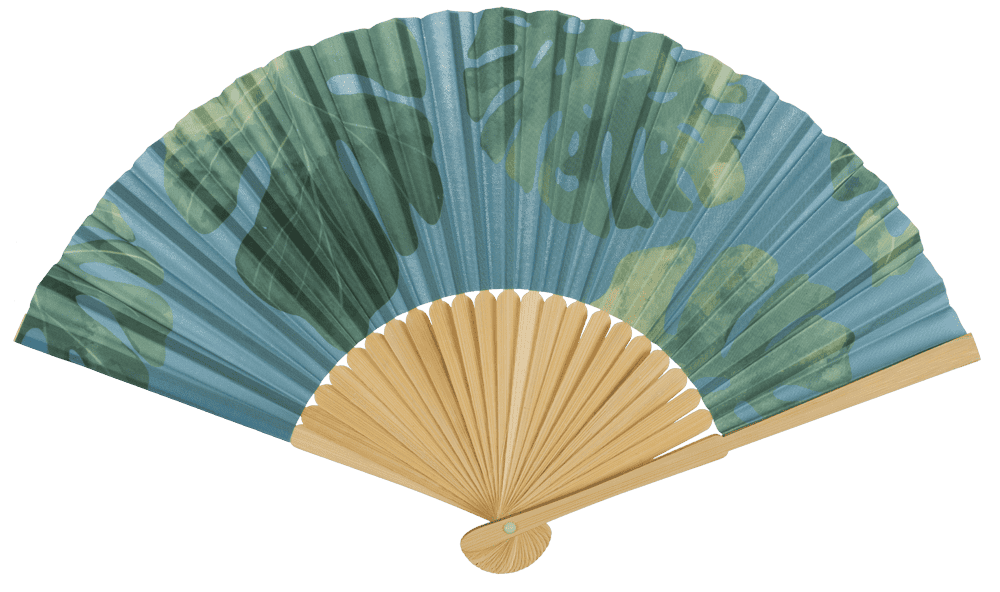 Fan, Tropical, 21 cm, bamboo,