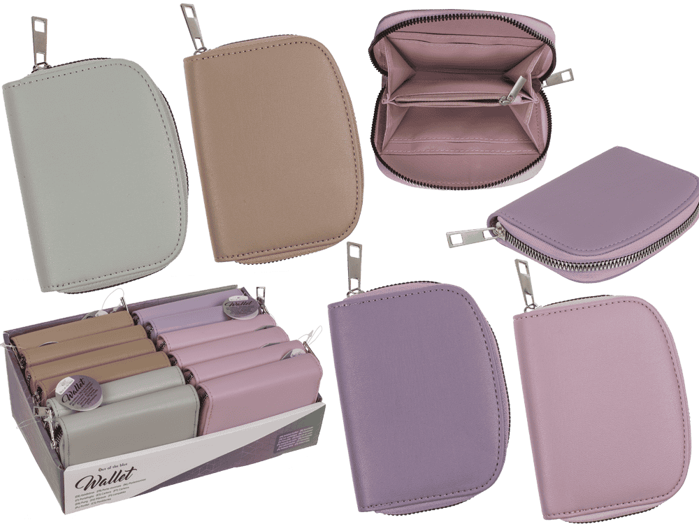 Artificial leather wallet, Pastell,