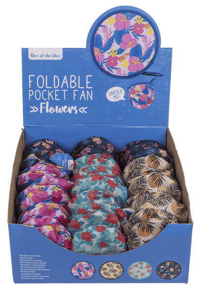 Faltbaber pocket fan, Flowers,