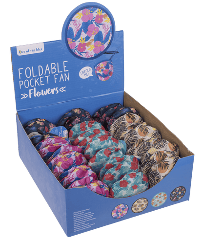 Faltbaber pocket fan, Flowers,