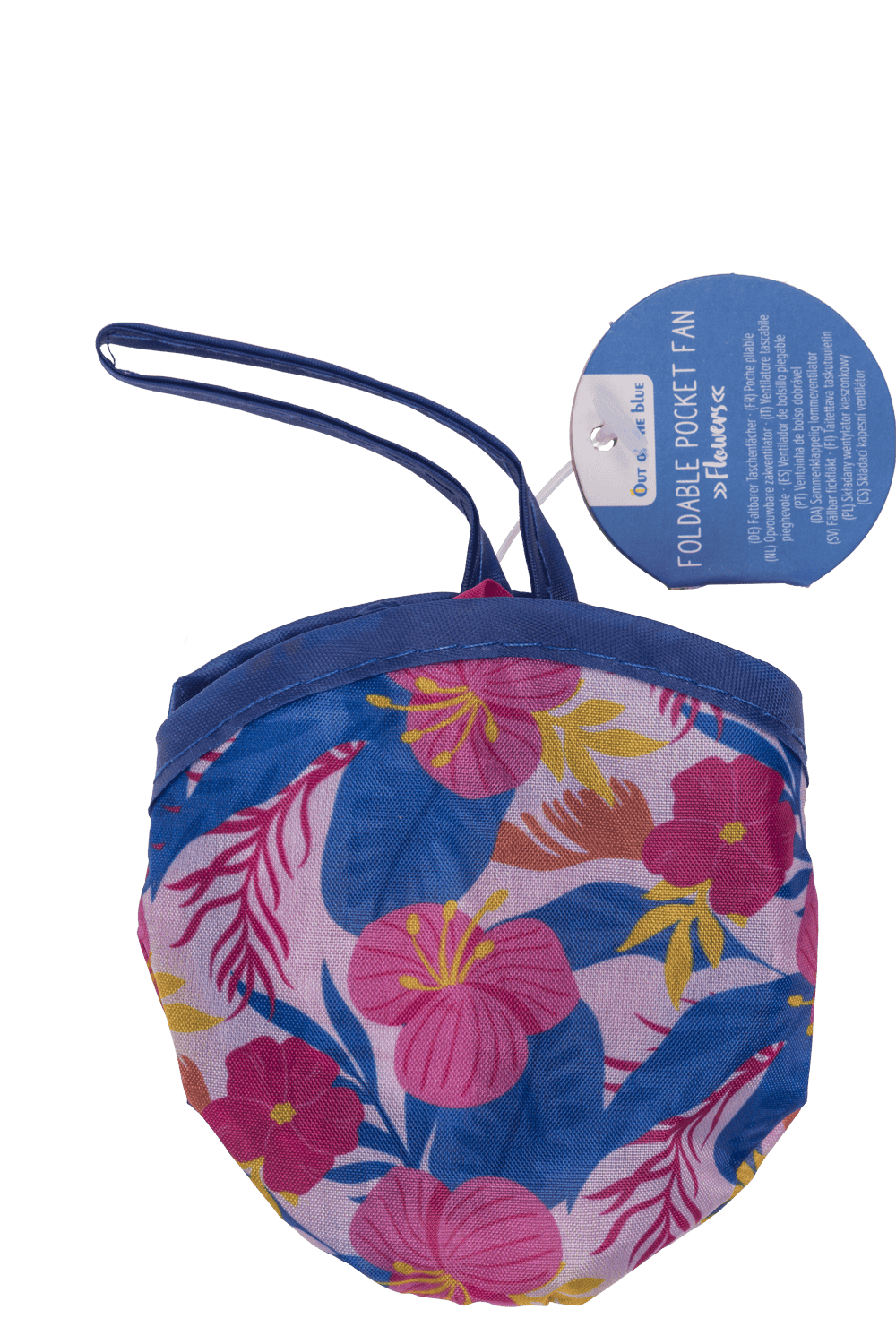 Faltbaber pocket fan, Flowers,