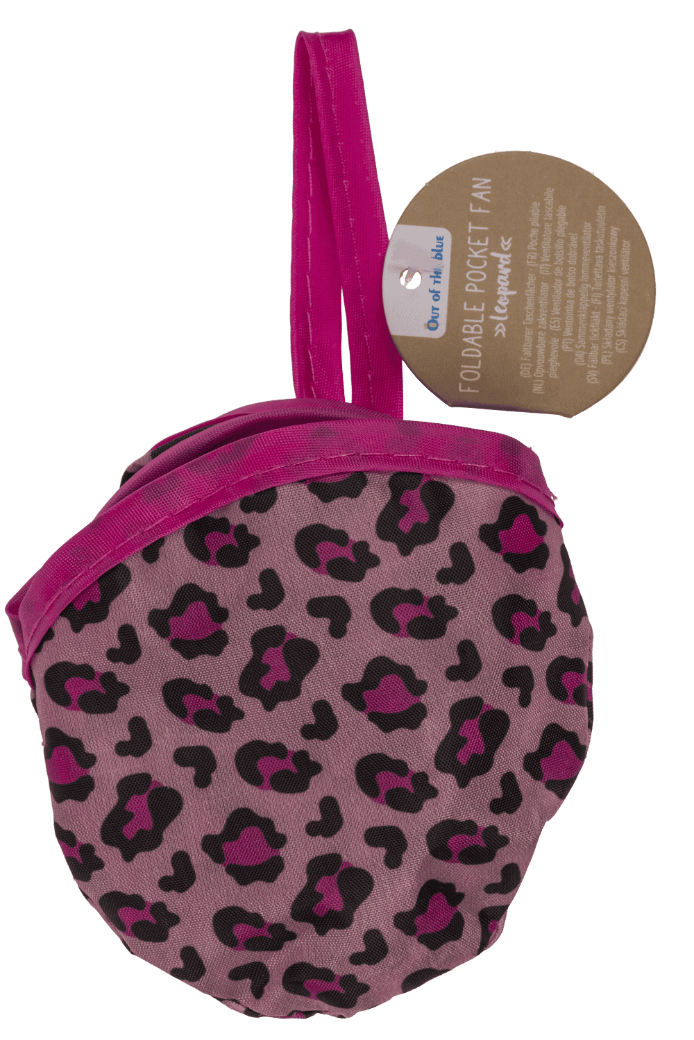 Foldable pocket fan, Leopard,