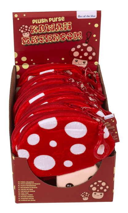 Cartera de felpa, seta kawaii