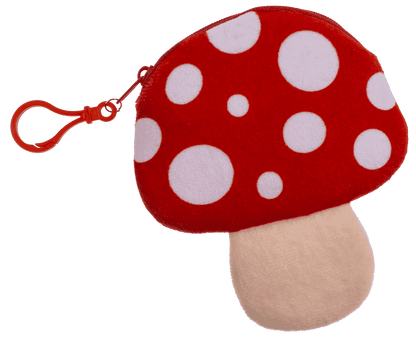 Cartera de felpa, seta kawaii