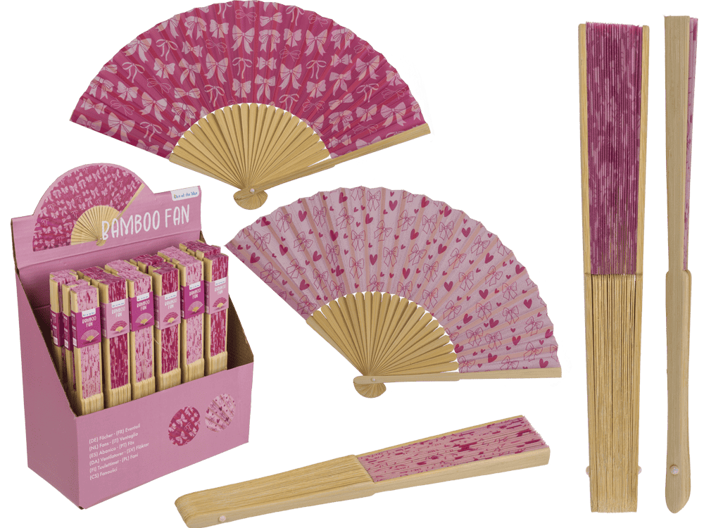Fan, Bow, 21 cm, bamboo,