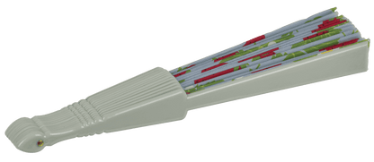 Plastic fan, cherries & strawberries, 23 x 40 cm,