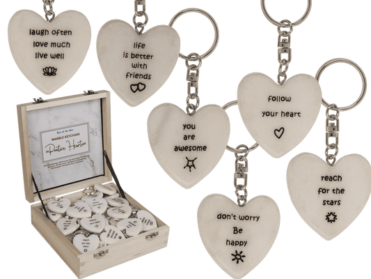Metal key ring, Positive Hearts,