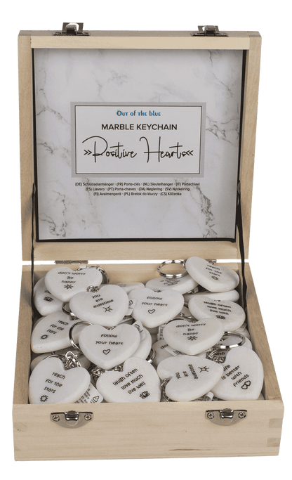 Metal key ring, Positive Hearts,