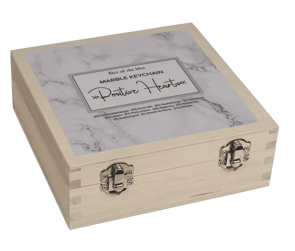 Metal key ring, Positive Hearts,