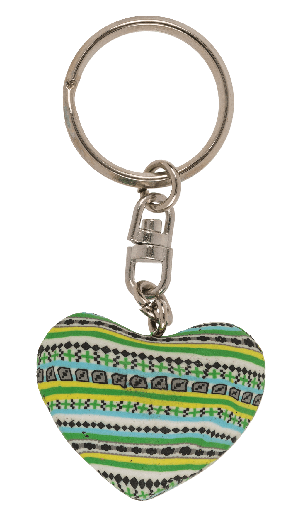 Metal keychain, Clay Heart,