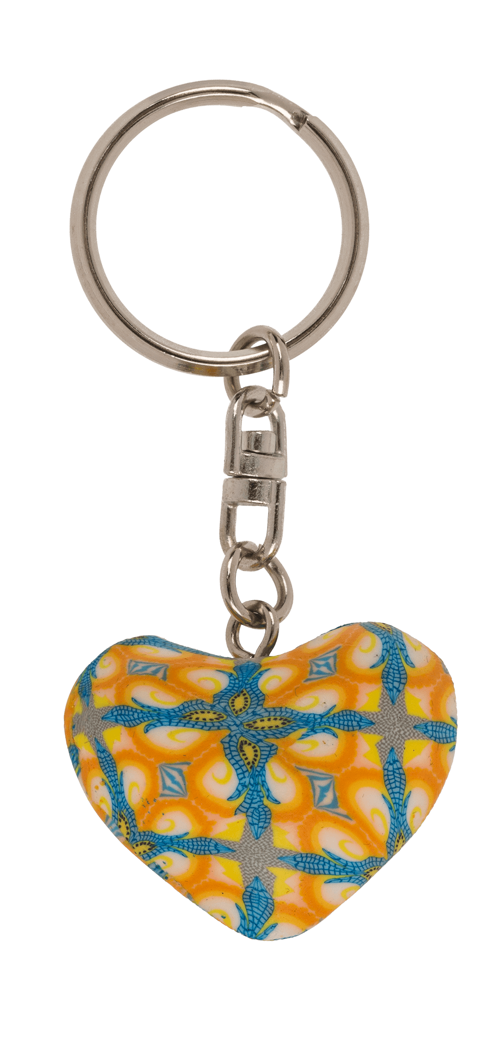 Metal keychain, Clay Heart,