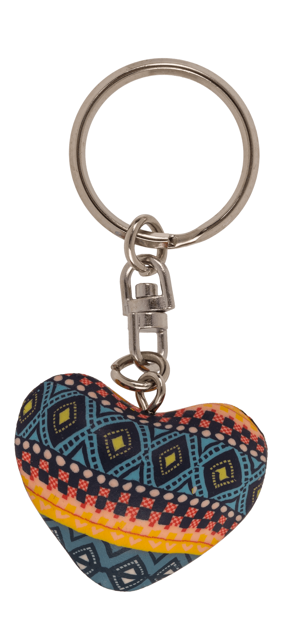 Metal keychain, Clay Heart,