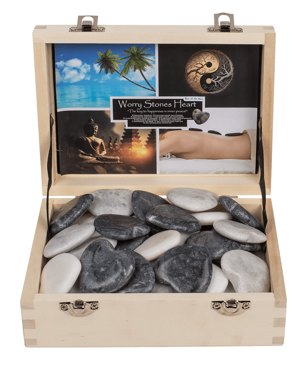 Natural Stone Heart, Worry Hearts,