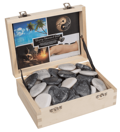 Natural Stone Heart, Worry Hearts,