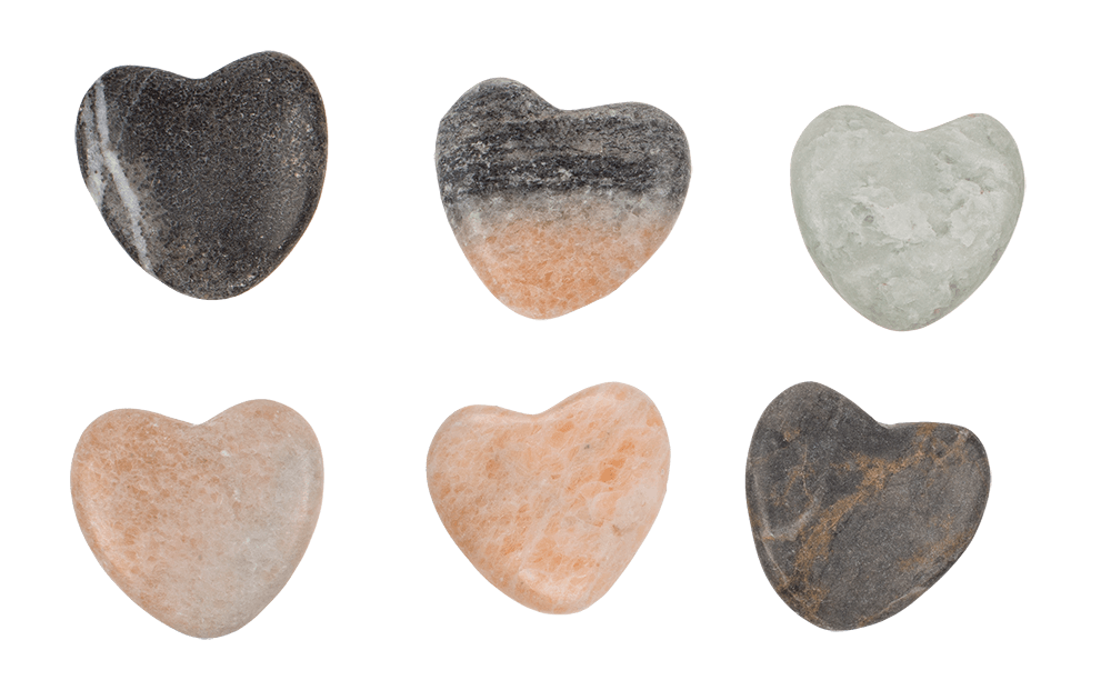 Natural Stone Heart, Worry Hearts,