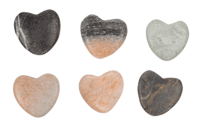 Natural Stone Heart, Worry Hearts,