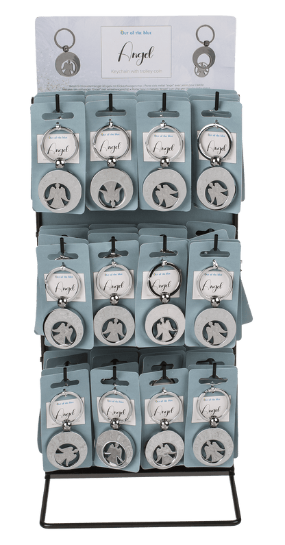 Metal Keychain, Angel, with Trolley Coin,