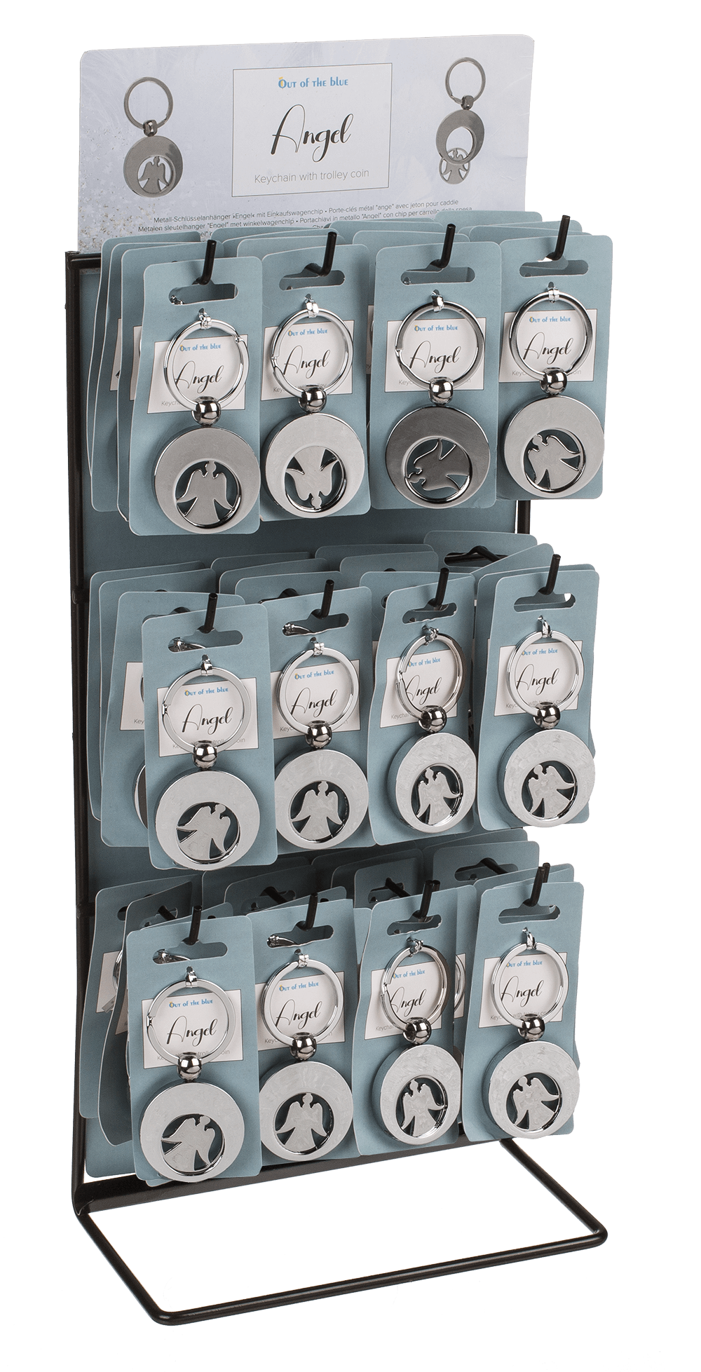 Metal Keychain, Angel, with Trolley Coin,