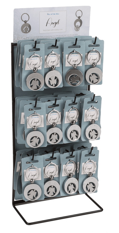 Metal Keychain, Angel, with Trolley Coin,