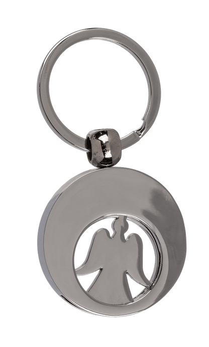 Metal Keychain, Angel, with Trolley Coin,