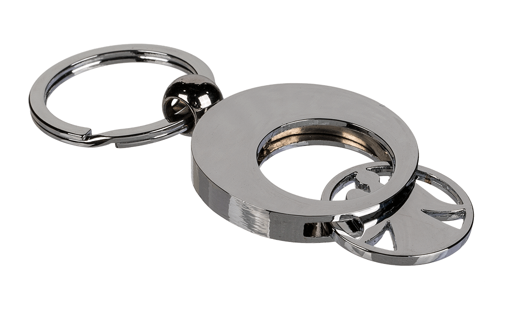 Metal Keychain, Angel, with Trolley Coin,